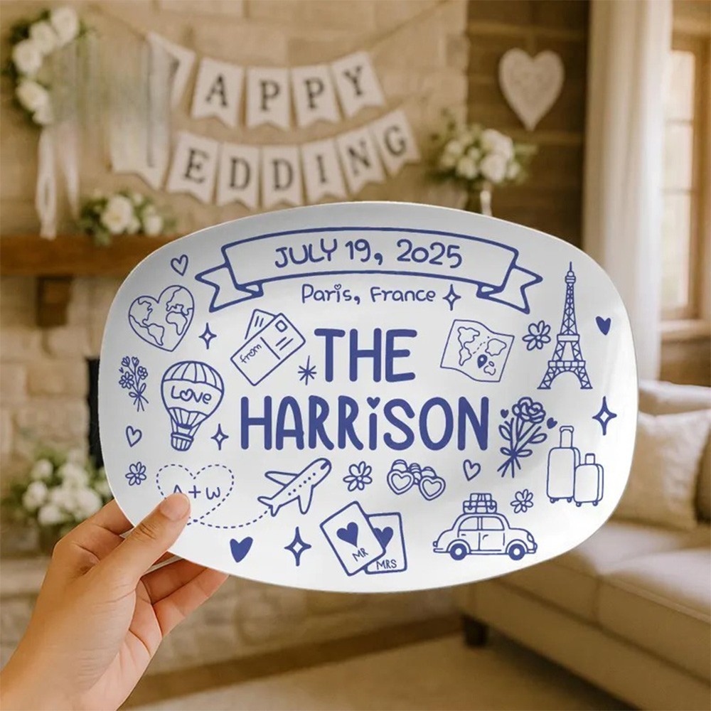 Personalized Names and Date Wedding Platter