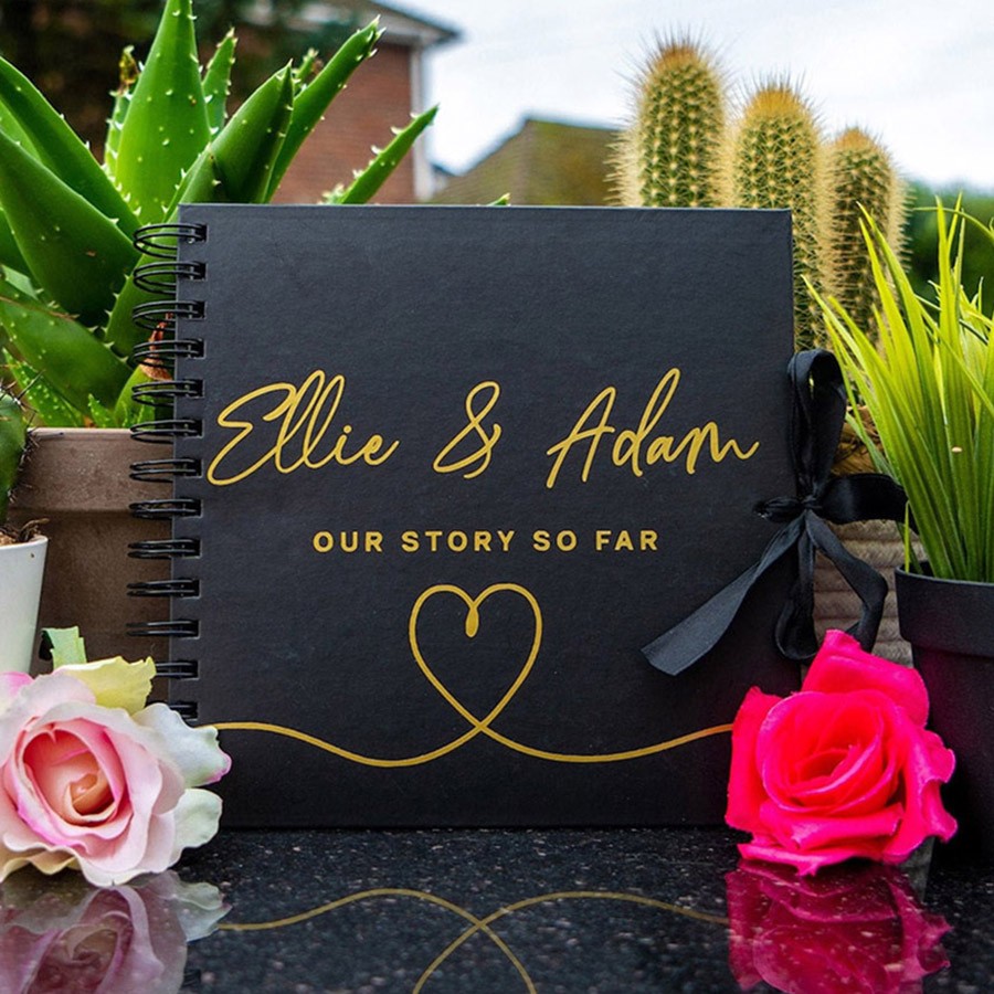 BEST SELLER❗❗Our Story So Far Personalized Scrapbook Valentine's Anniversary Photo Album Couple Gifts 